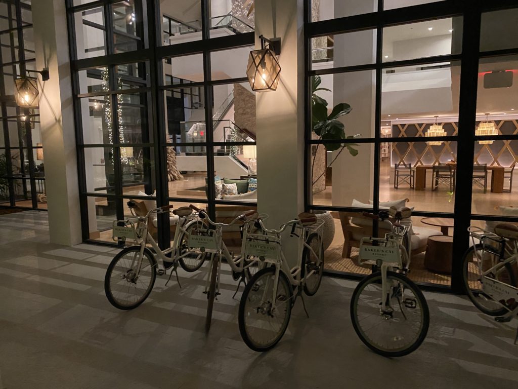 bicycles in a room