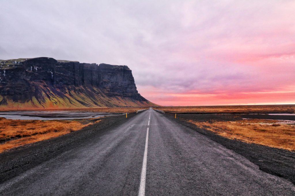 a road leading to a mountain