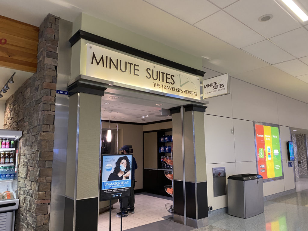 a sign in a building