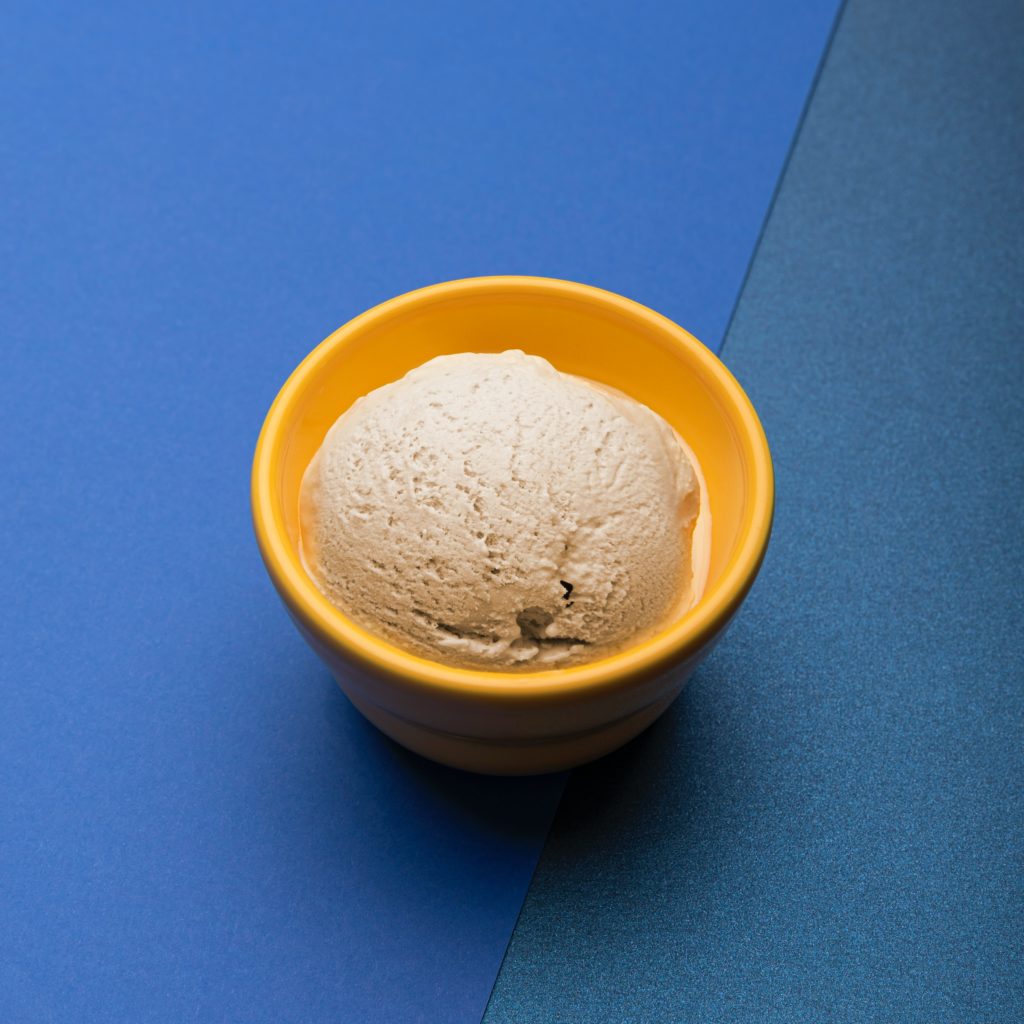 a bowl of ice cream