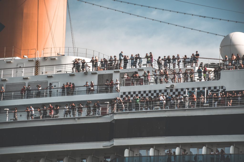 a group of people on a boat