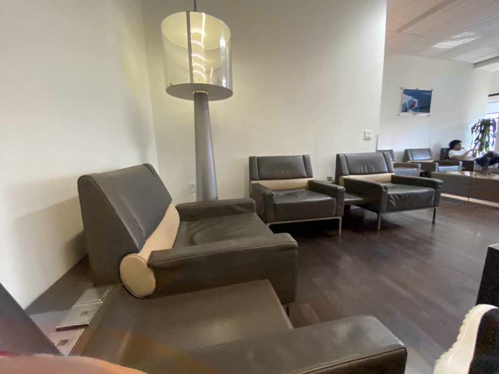 a group of chairs in a room