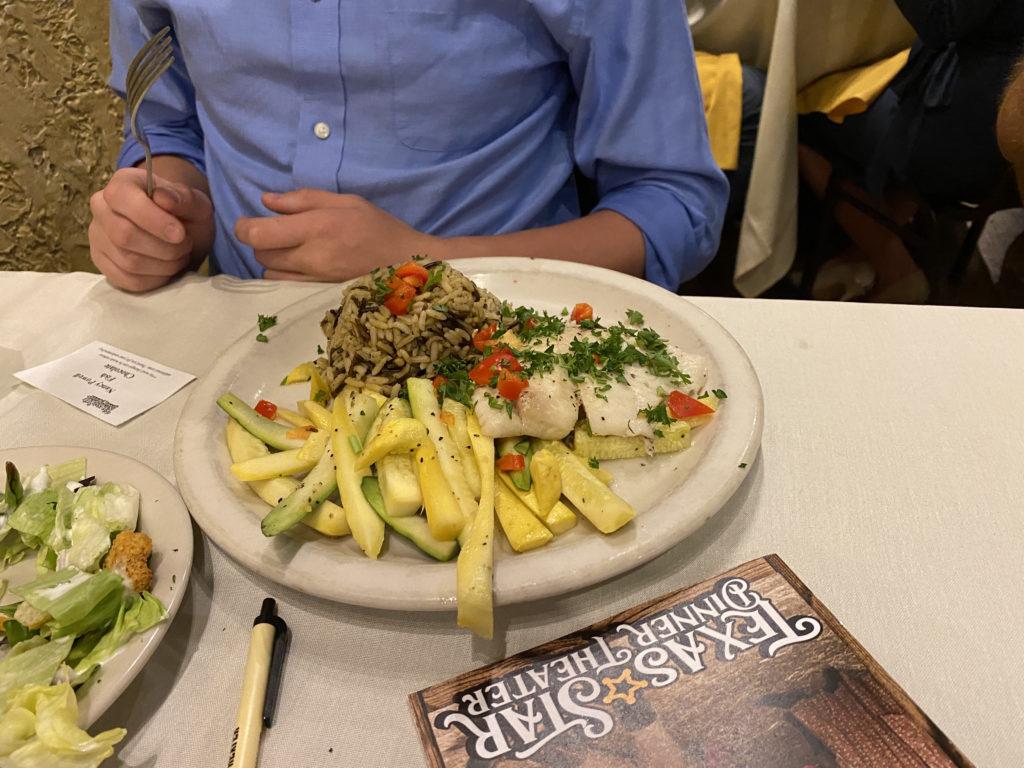 a plate of food on a table