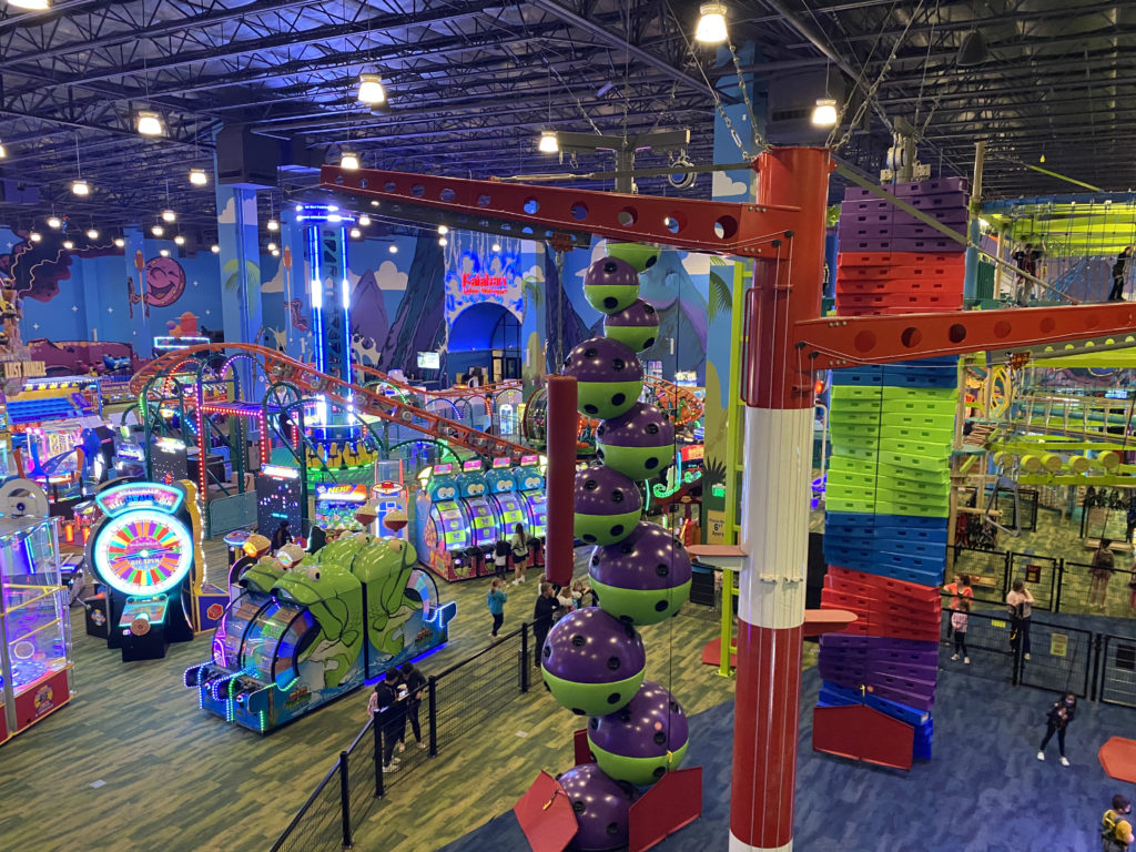 a large indoor amusement park