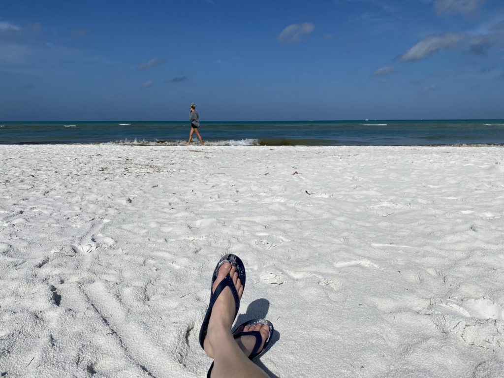 a person on a beach