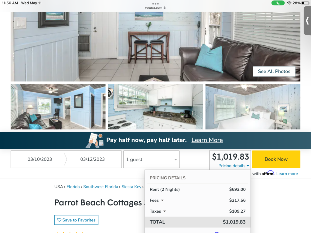 a screenshot of a home sale