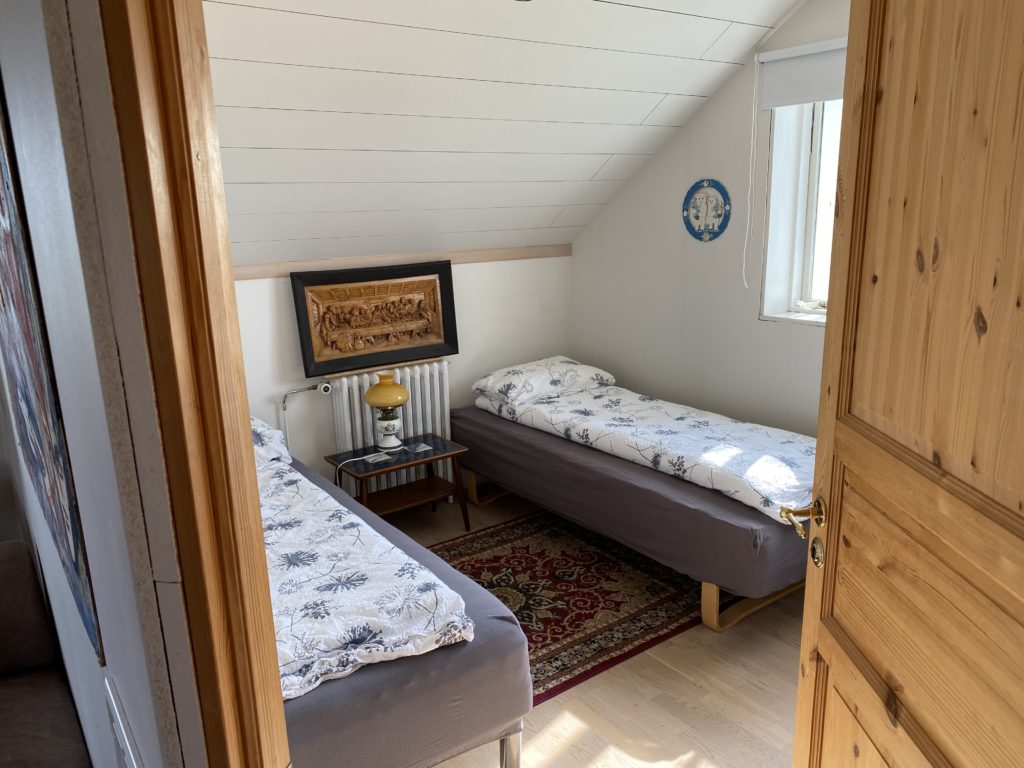 two beds in a room