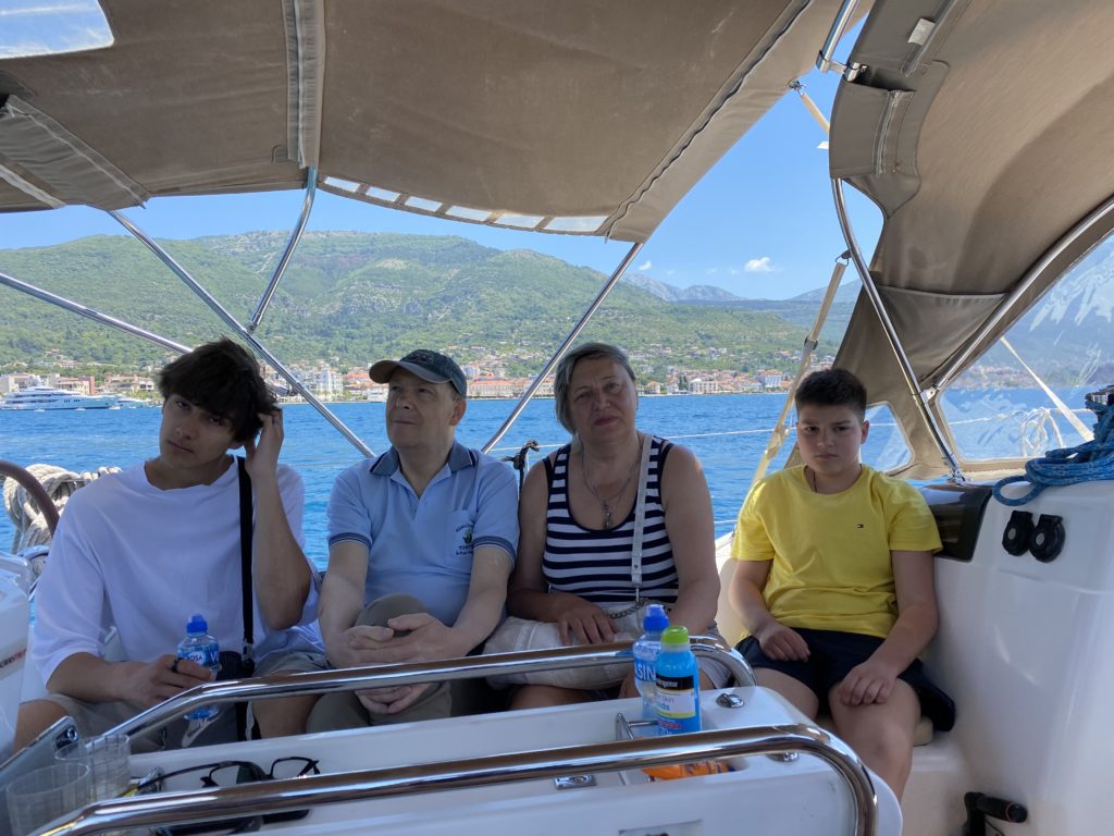 a group of people on a boat