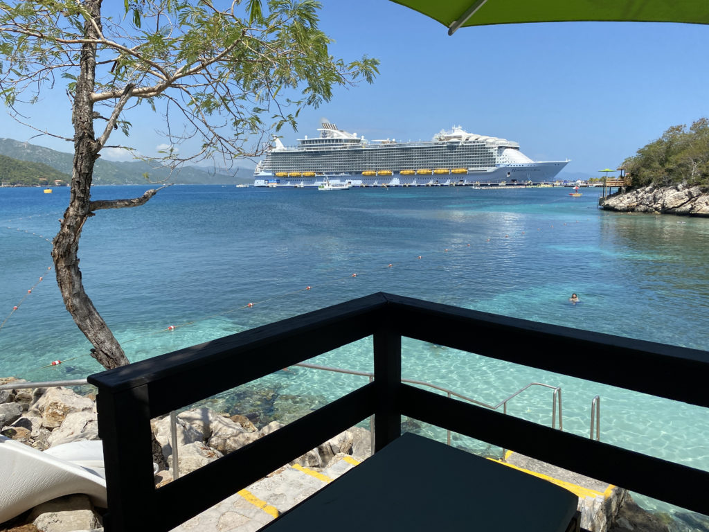 a cruise ship in the water