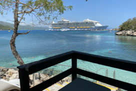 a cruise ship in the water