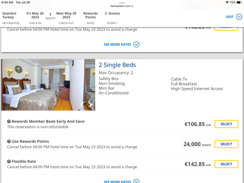 a screenshot of a hotel