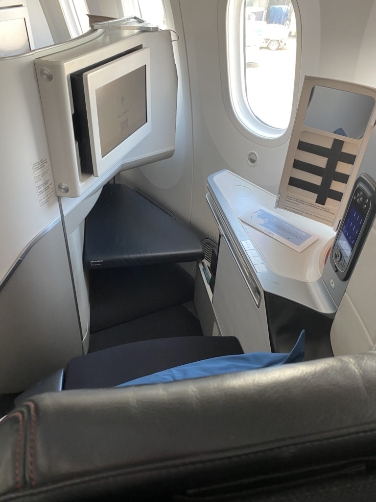 a seat in a plane