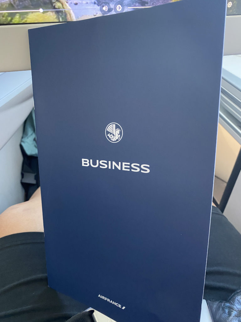 a blue box with white text on it