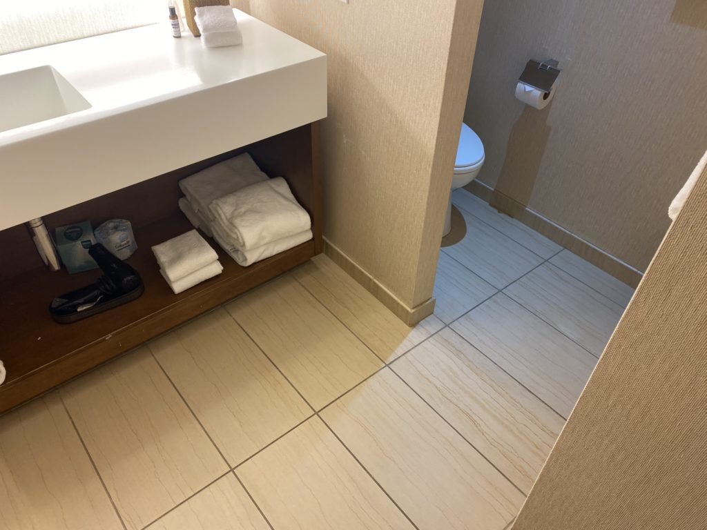 a bathroom with a sink and toilet