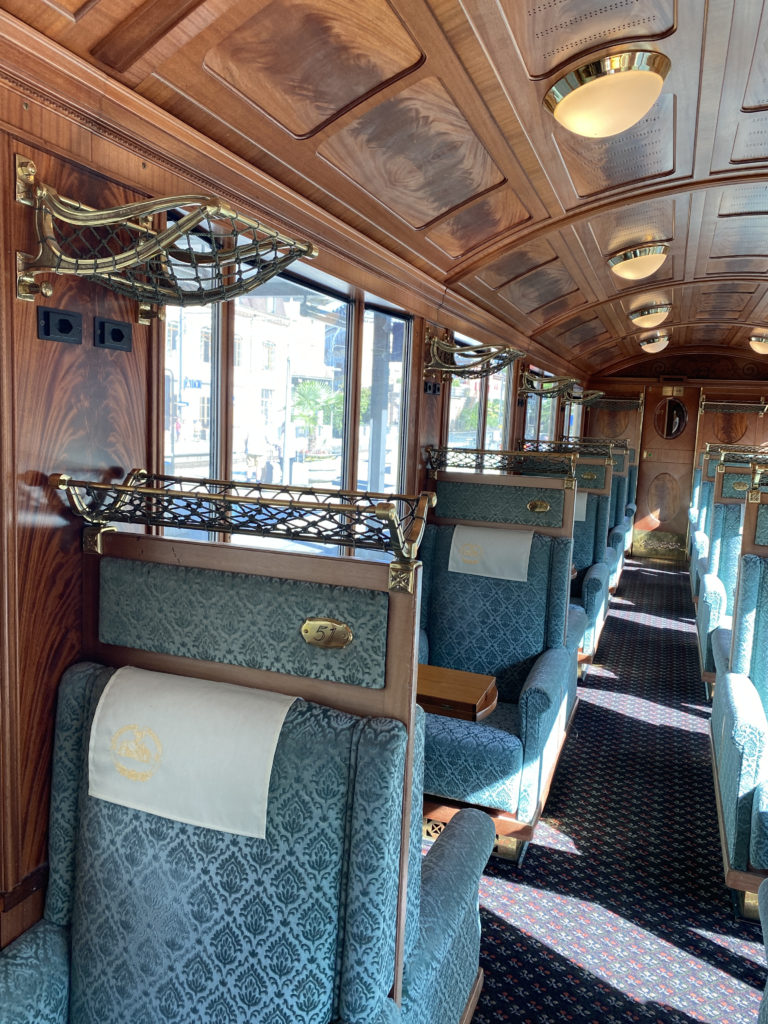 a interior of a train car