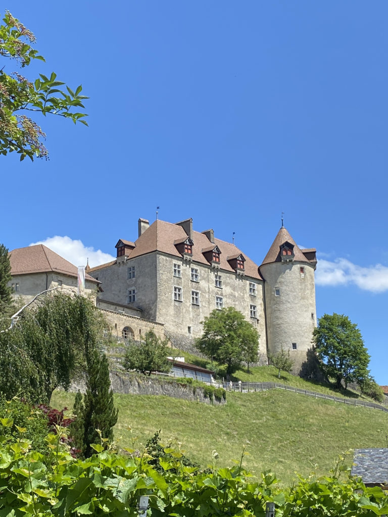 a large stone building with a steeple on top of it