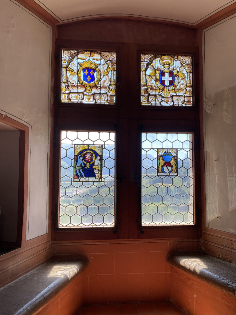 stained glass windows in a room