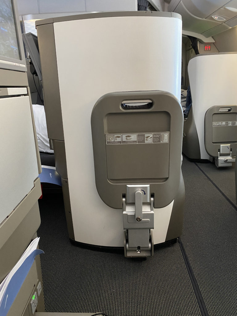 a seat on an airplane