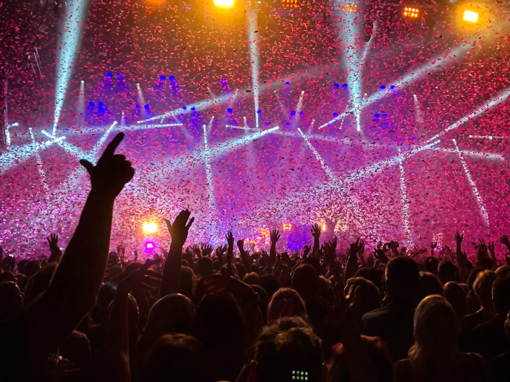 a crowd of people at a concert
