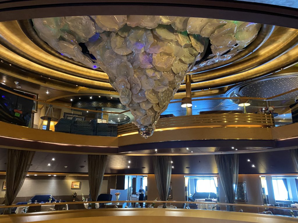 a large chandelier in a room
