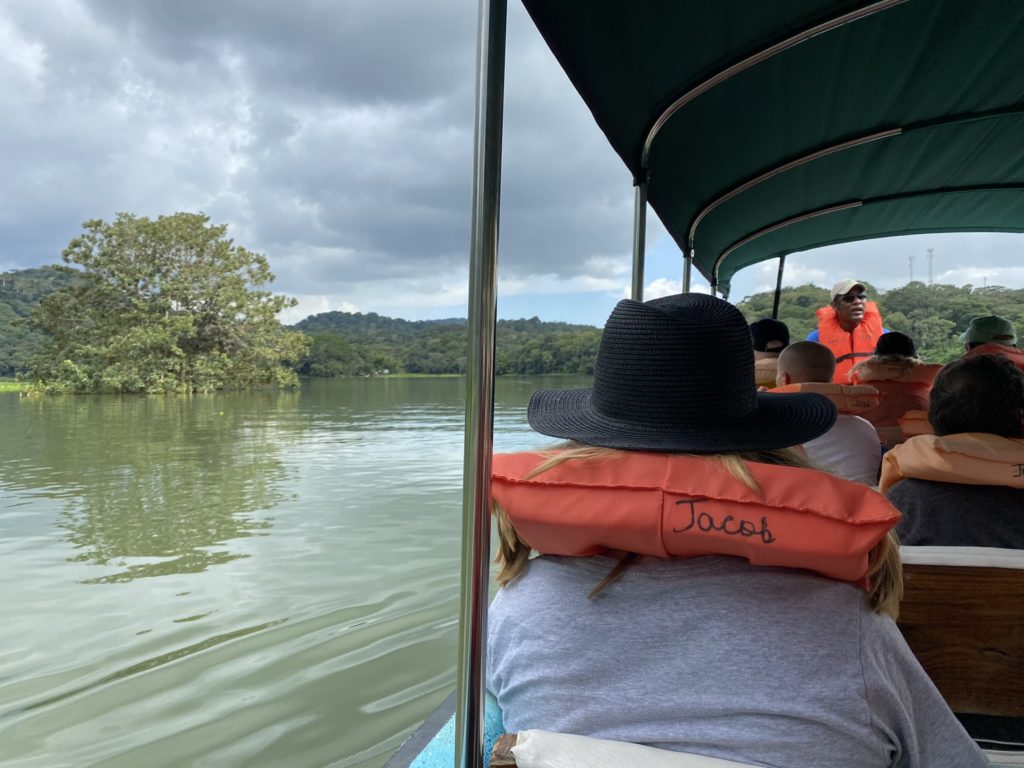 a group of people on a boat
