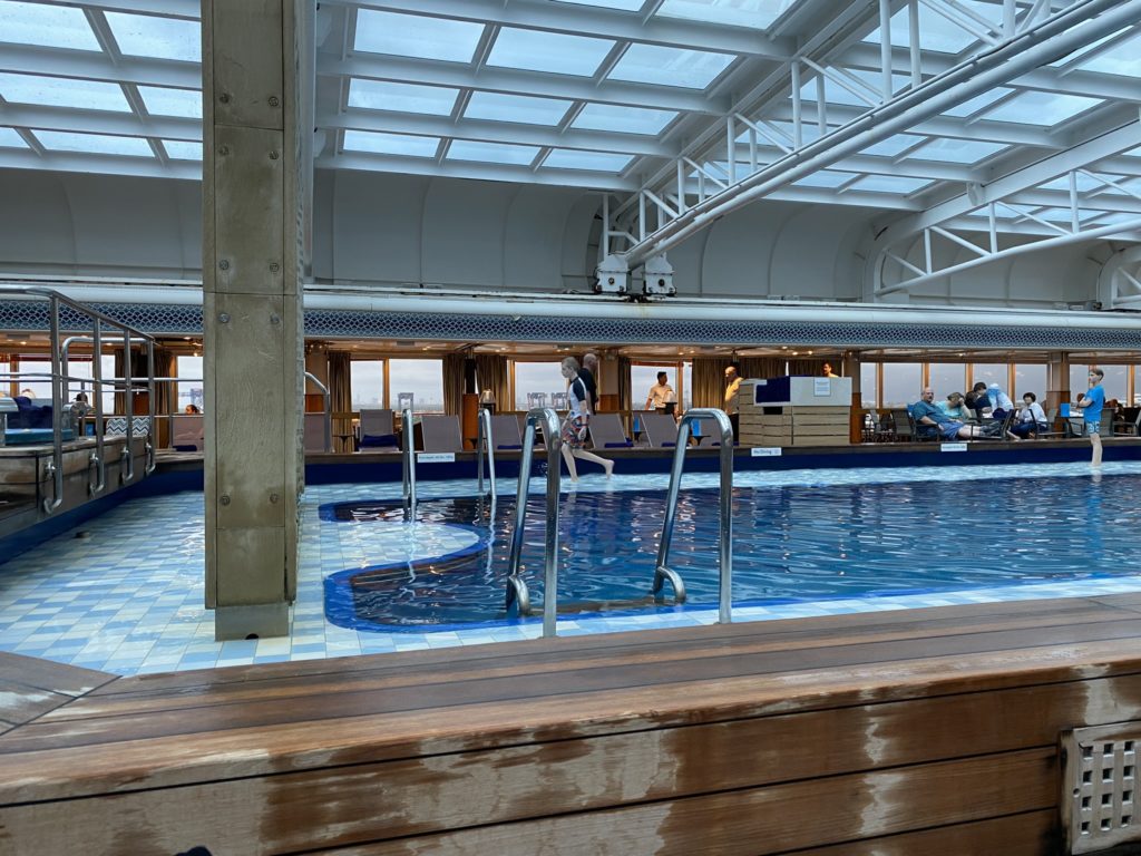 a pool with people in it