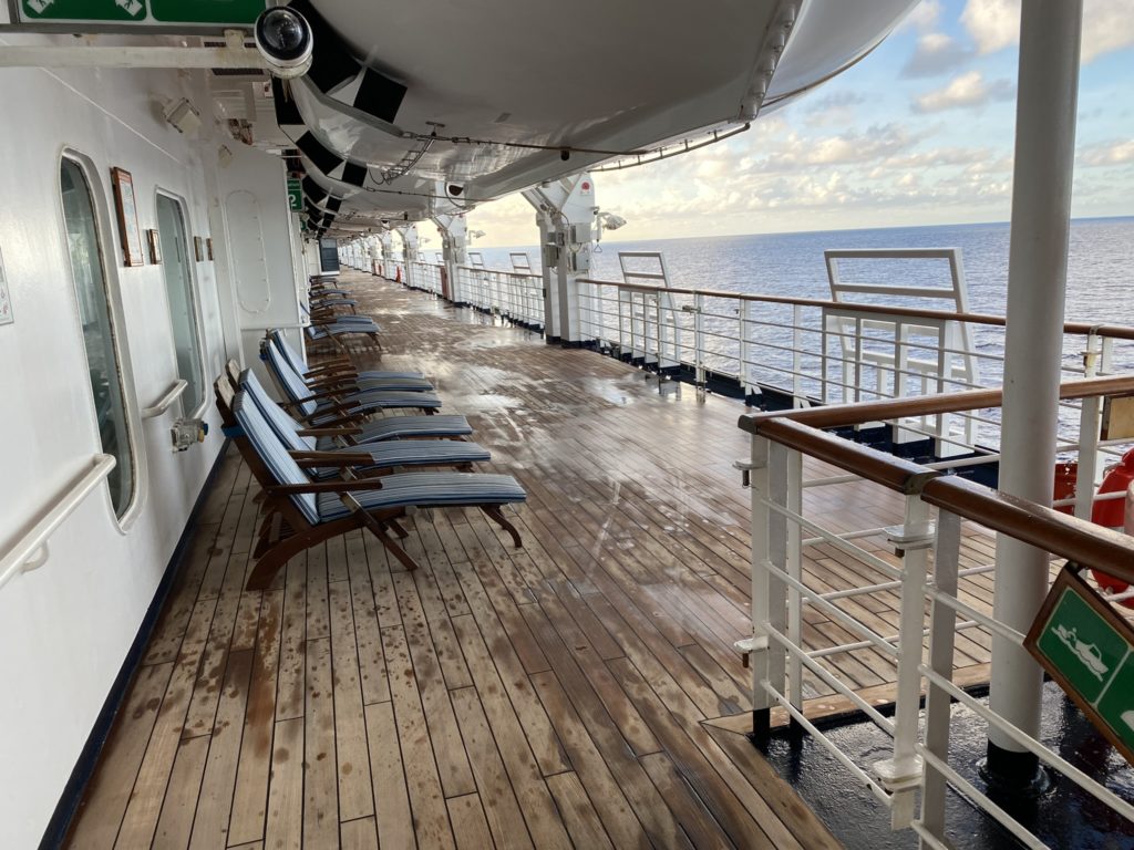 a deck of a cruise ship