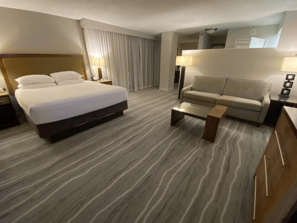a room with a bed and a couch