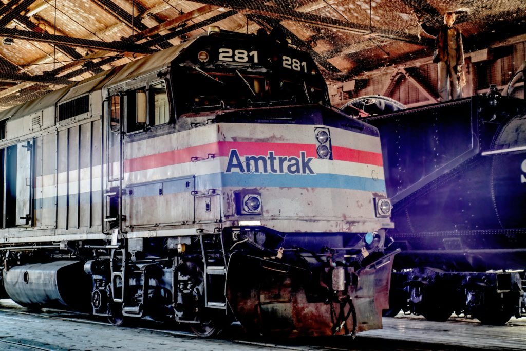 a train in a train station