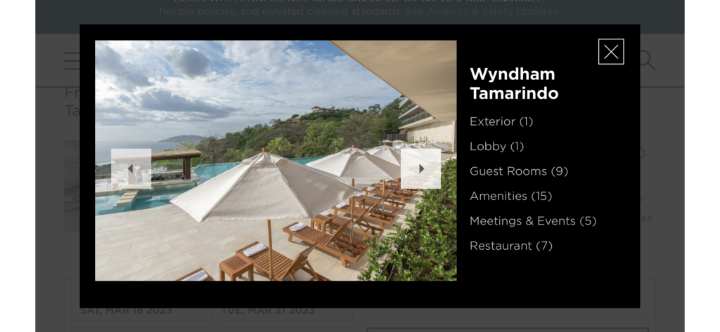 a screenshot of a hotel