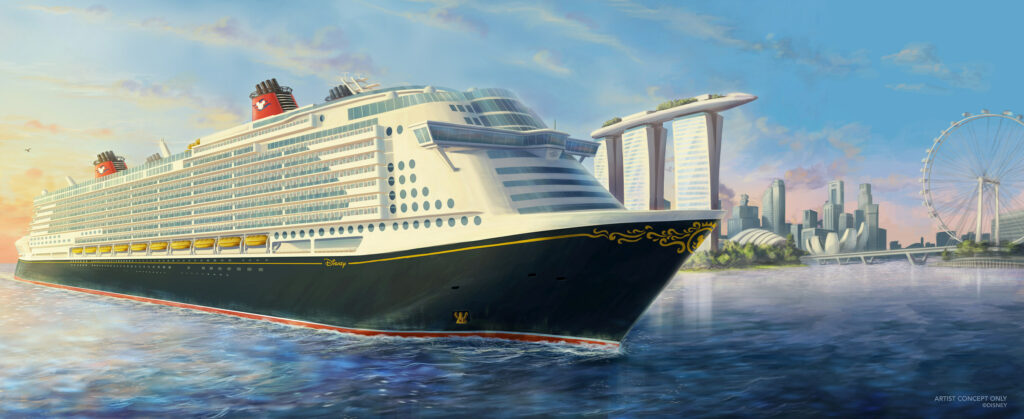 a cruise ship in the water
