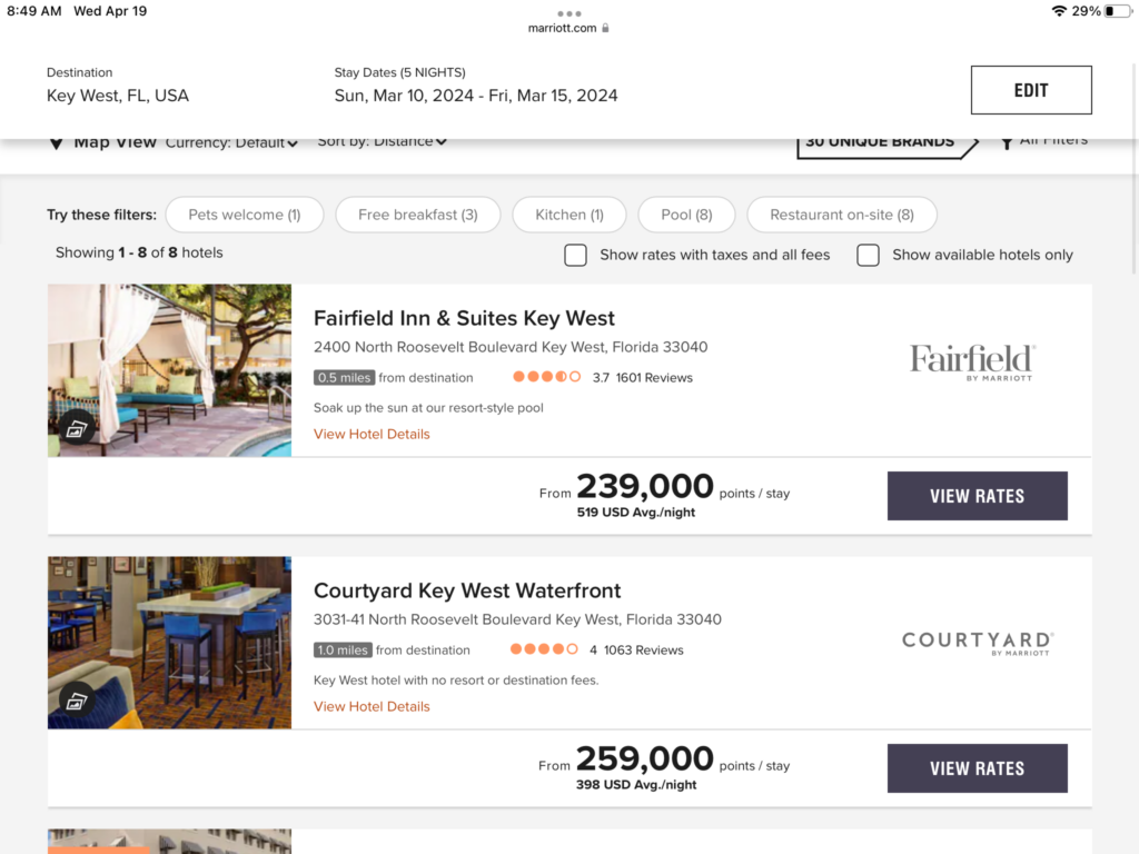 a screenshot of a hotel