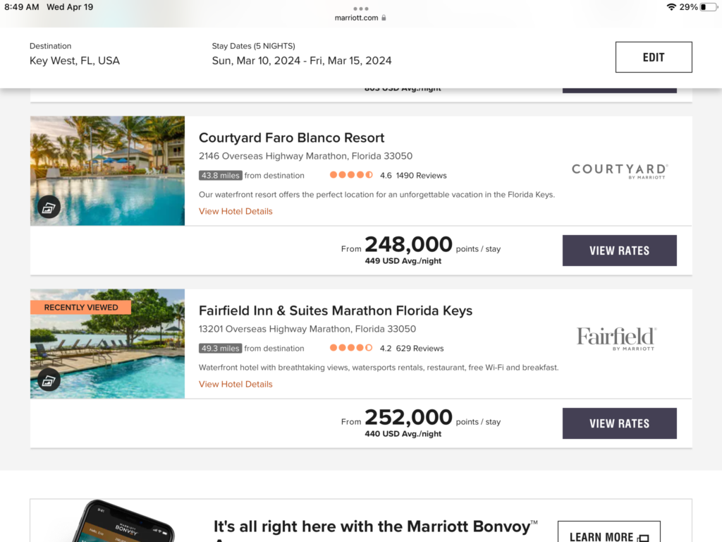 a screenshot of a hotel