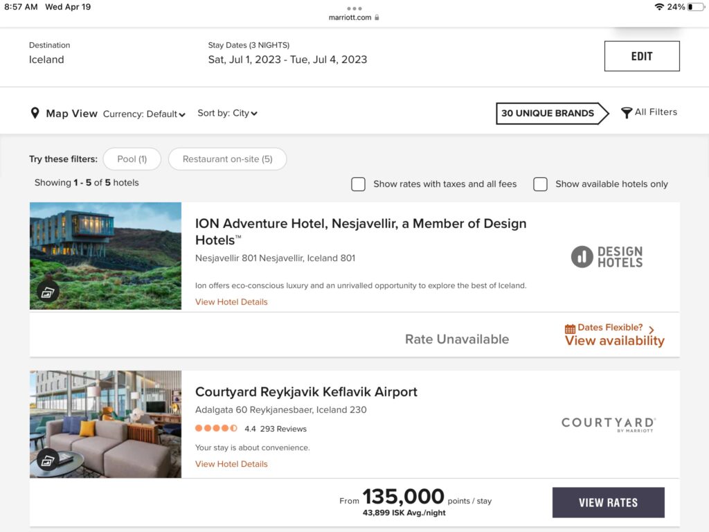 a screenshot of a hotel