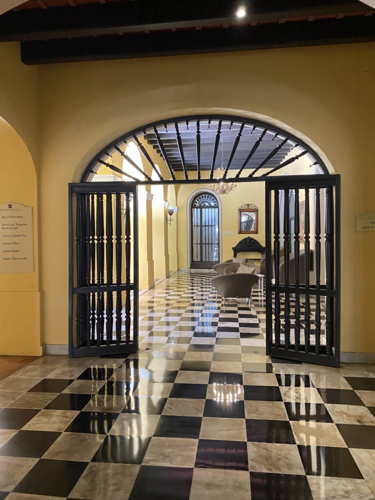a black and white checkered floor with a black and white patterned floor