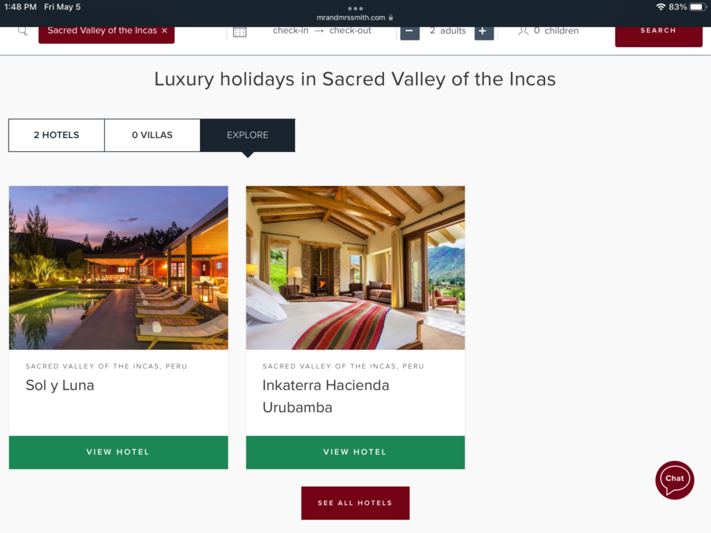 a screenshot of a hotel