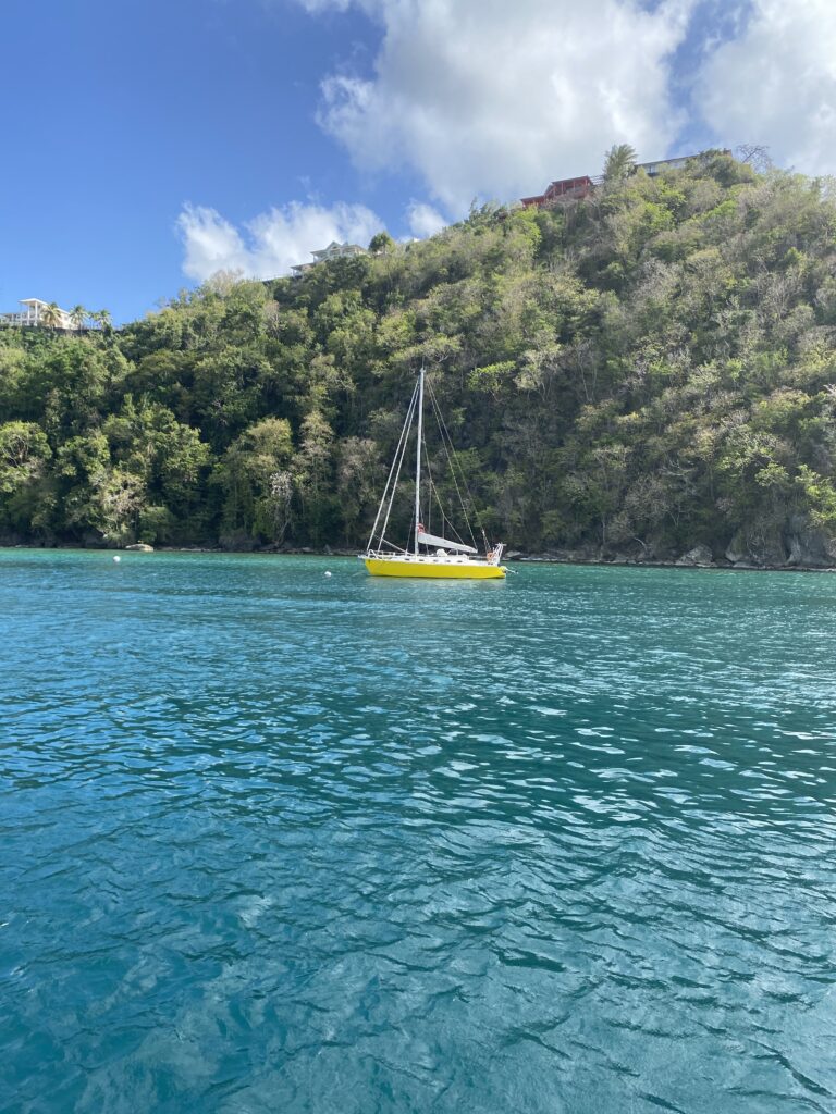 a boat in the water