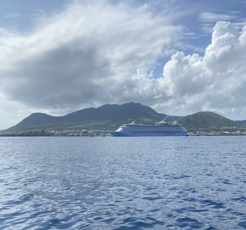 a cruise ship in the water