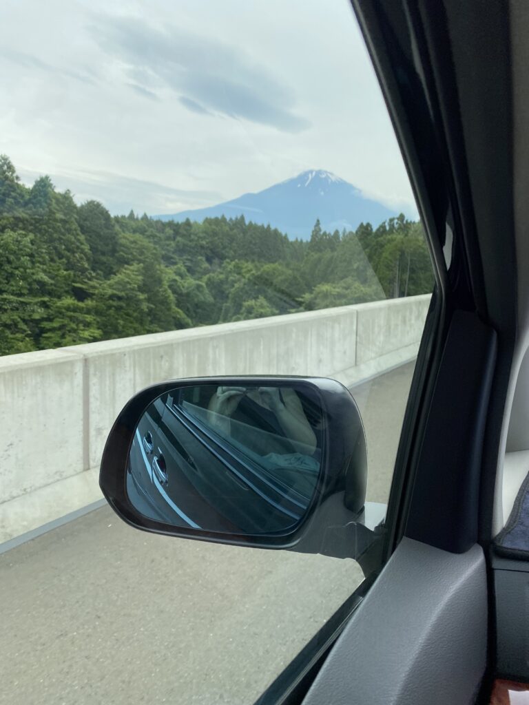 a side view mirror of a car