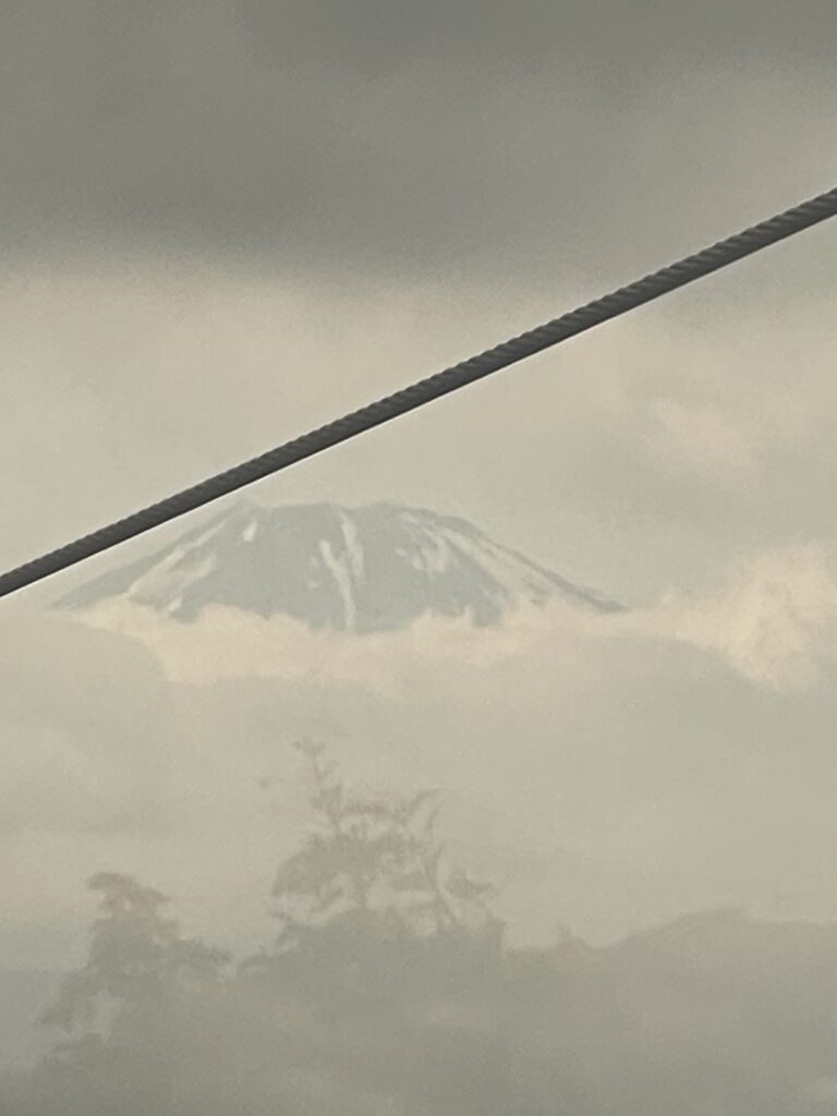 a cable with a mountain in the background