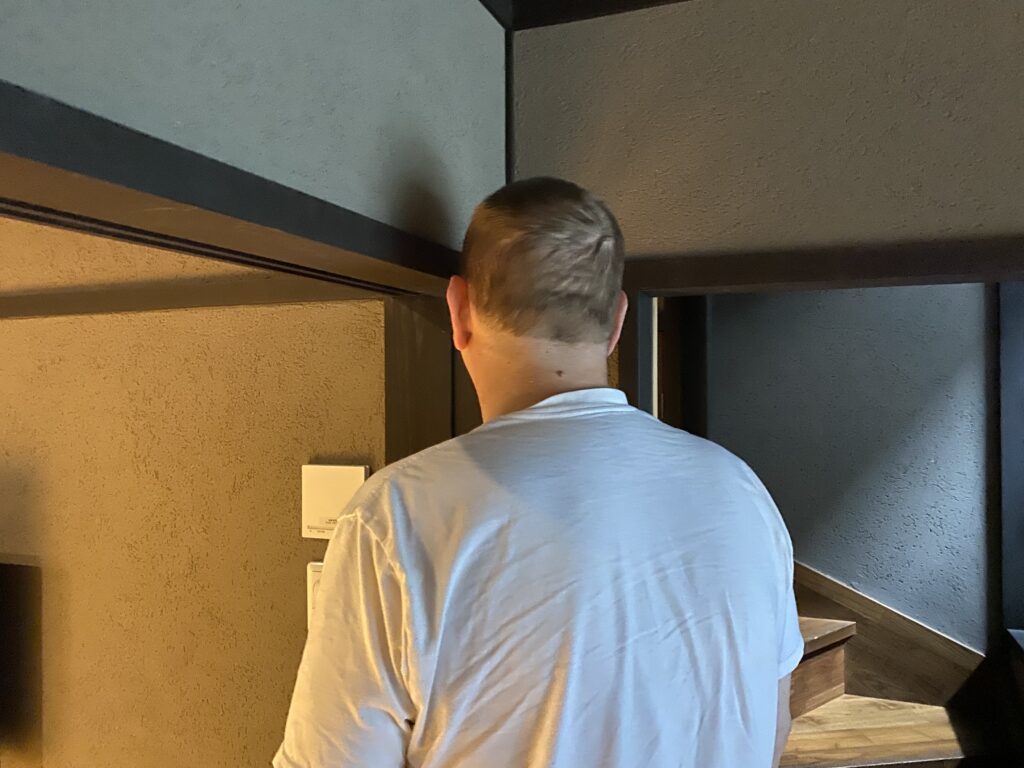 a man standing in a room