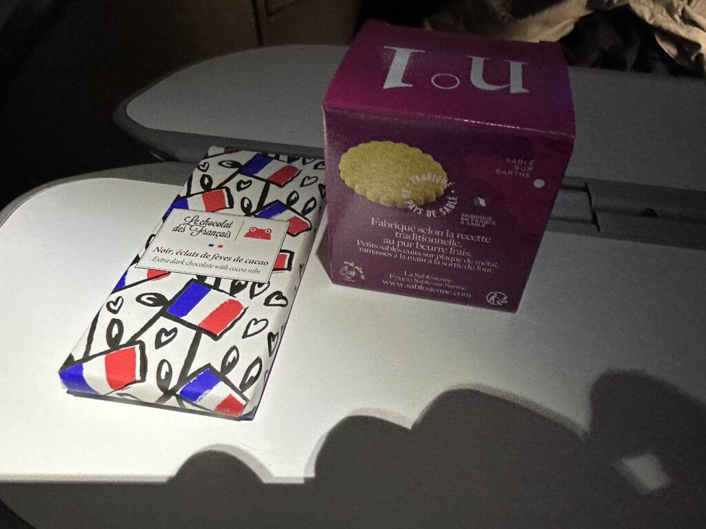 a box of cookies on a table