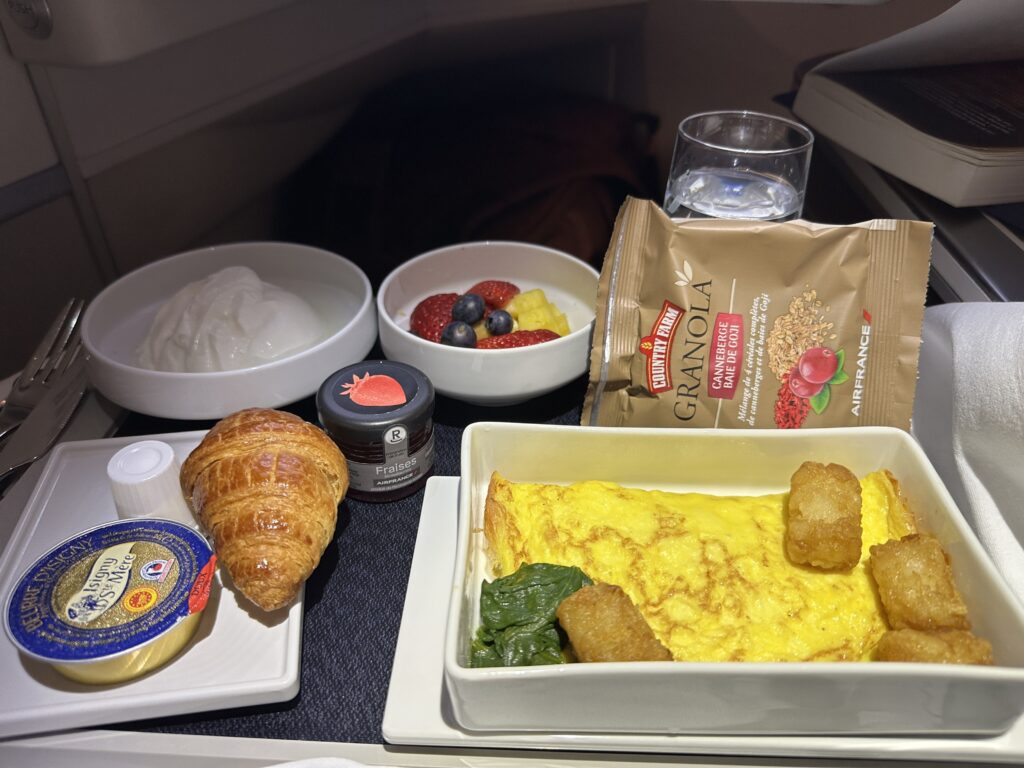 a tray of food on a table