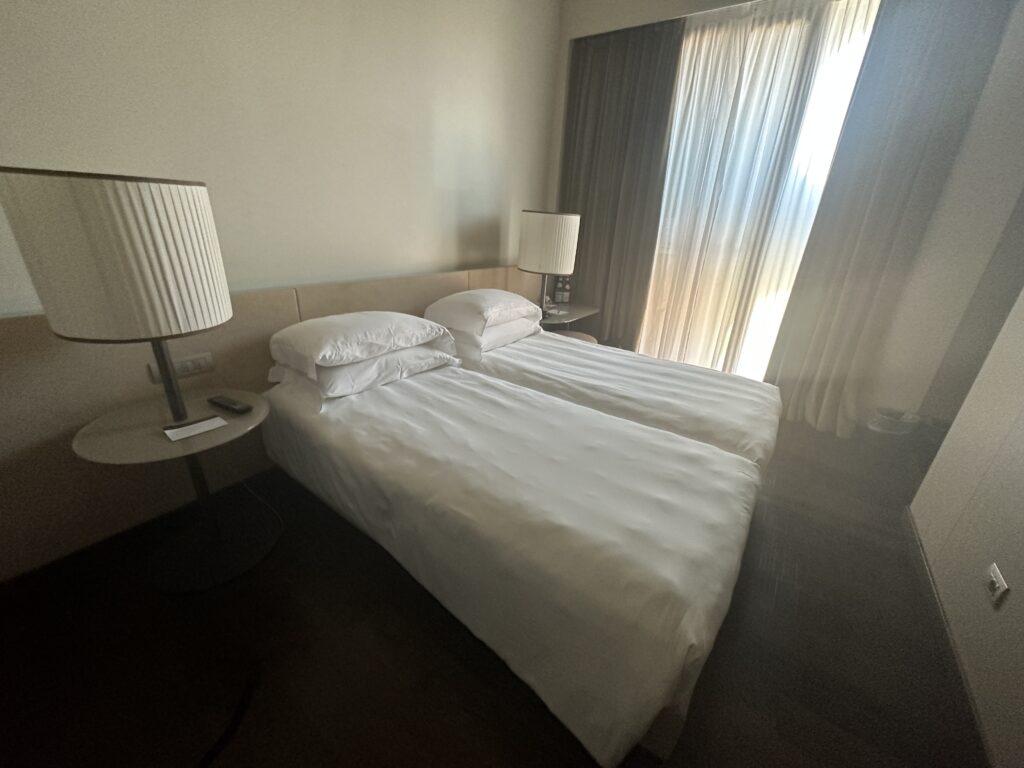 two beds in a room