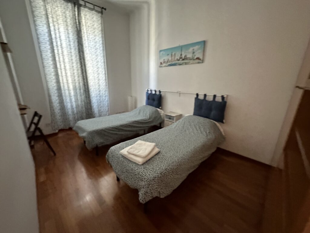 two beds in a room
