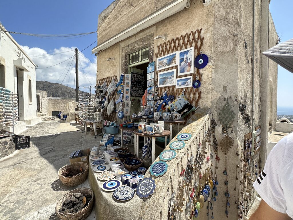 a store with items on the wall