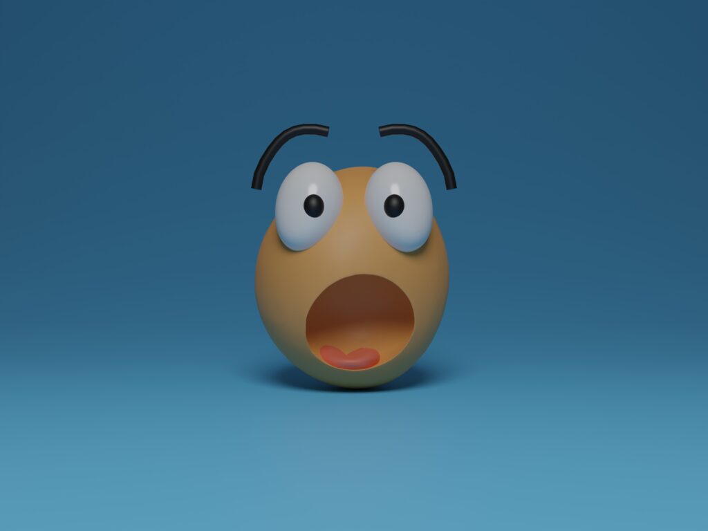 a cartoon face with eyes and eyebrows