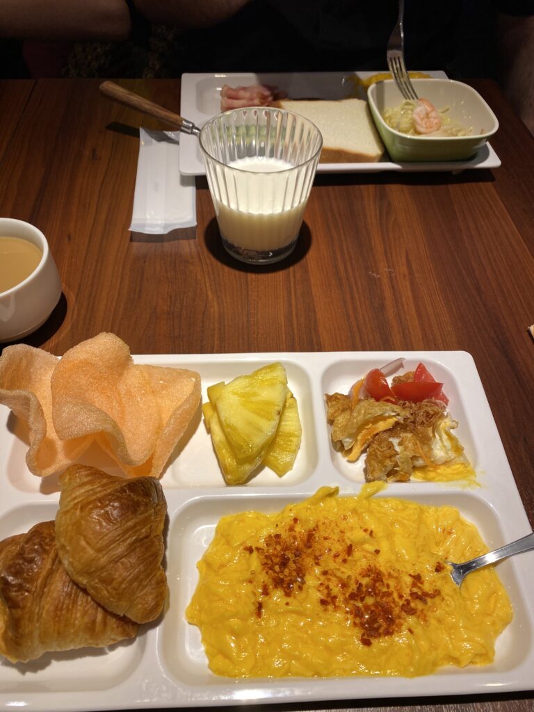 a tray of food on a table