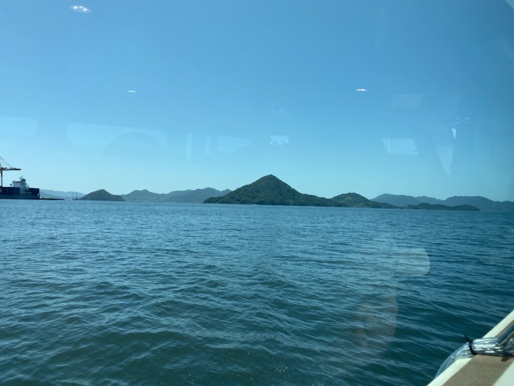 a view of a body of water from a boat