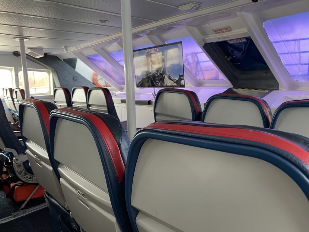 the seats in a plane